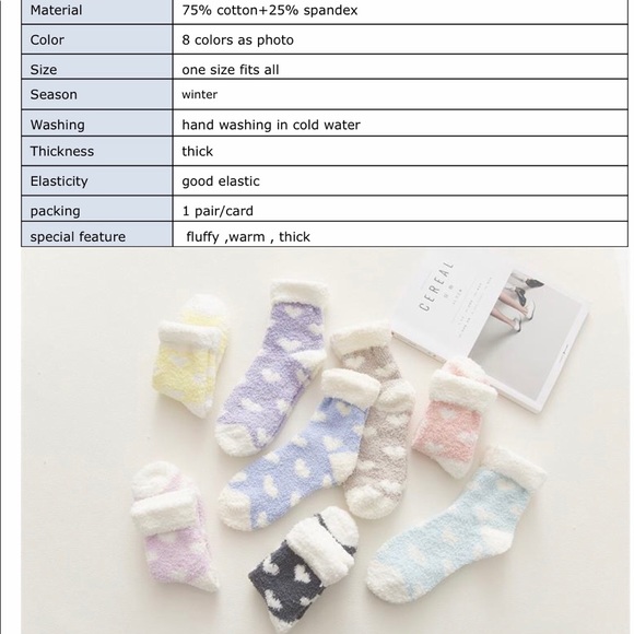 Snowflake furry slipper and fuzzy socks - Picture 7 of 8